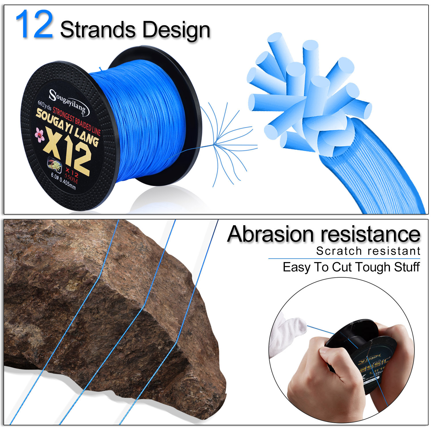 Sougayilang X12 150M 350M 550M - đánh giá và giá Fishing Equipment Bundle
