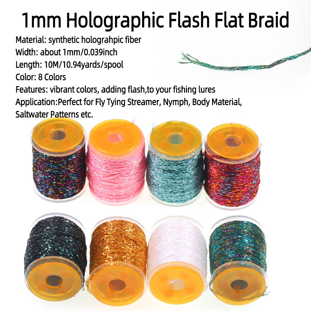 10m/Spool 1mm Holographic Flas - đánh giá và giá Fishing Equipment Bundle