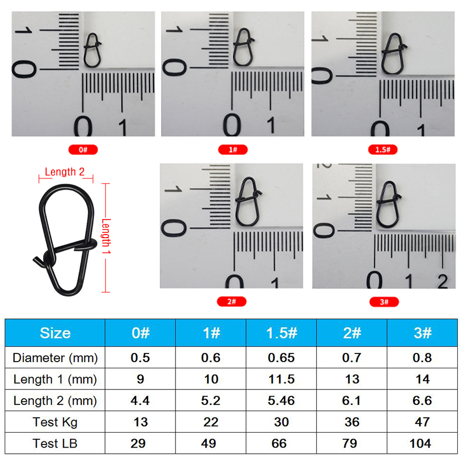 50Pcs Crankbait Snaps Stainles - đánh giá và giá Fishing Equipment Basics