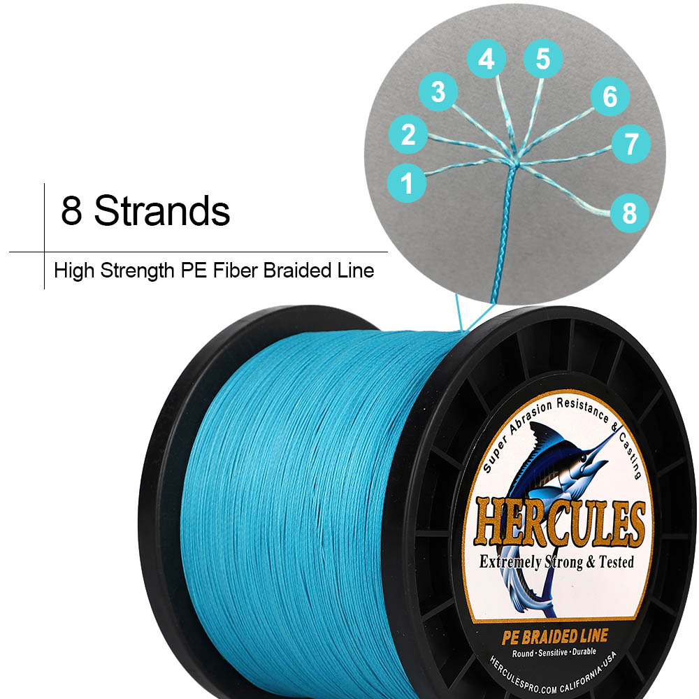 Hercules 8 Strand Braided 10-1 - đánh giá và giá Fishing Equipment Bundle