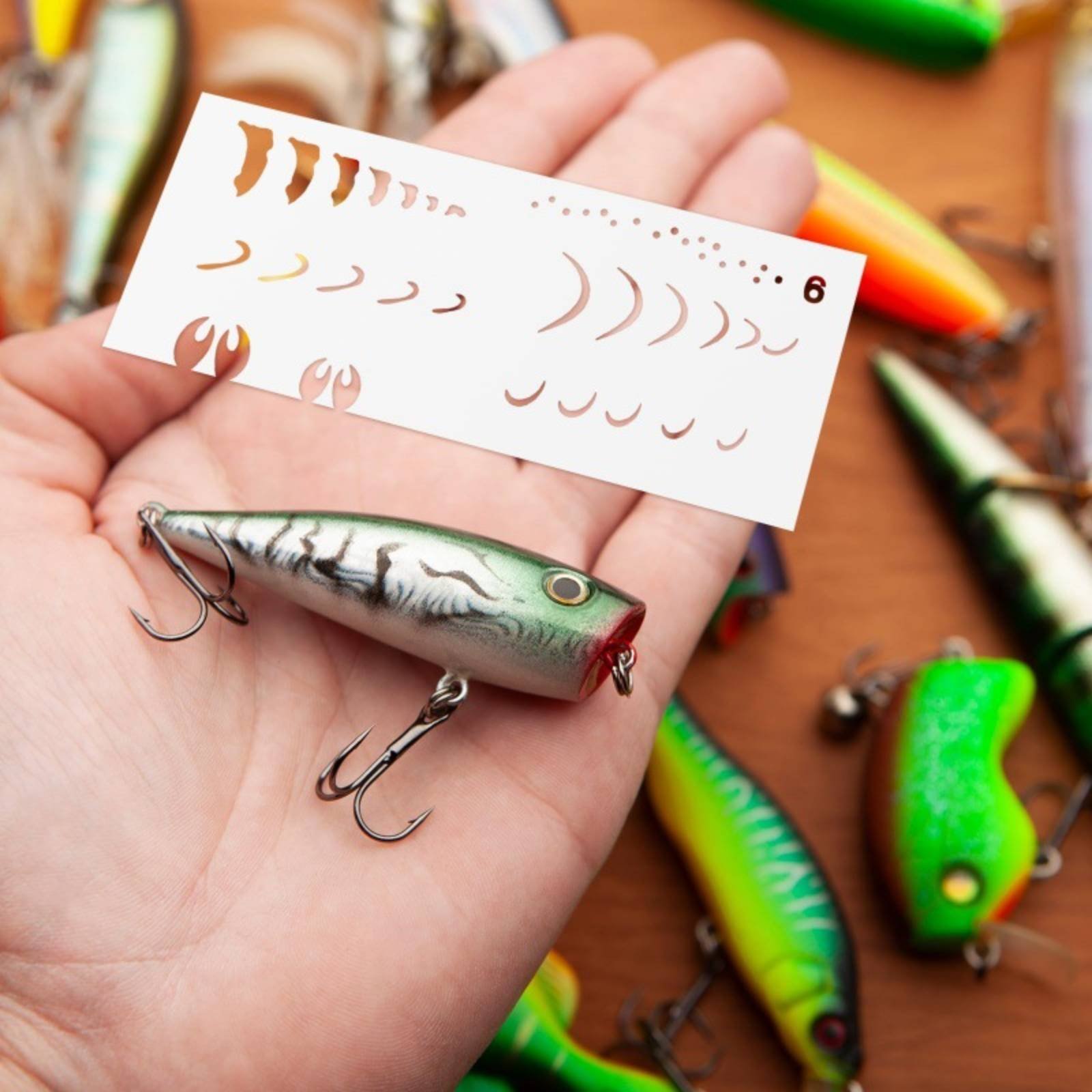 Lure Painting Template DIY Lur - đánh giá và giá Fishing Lure