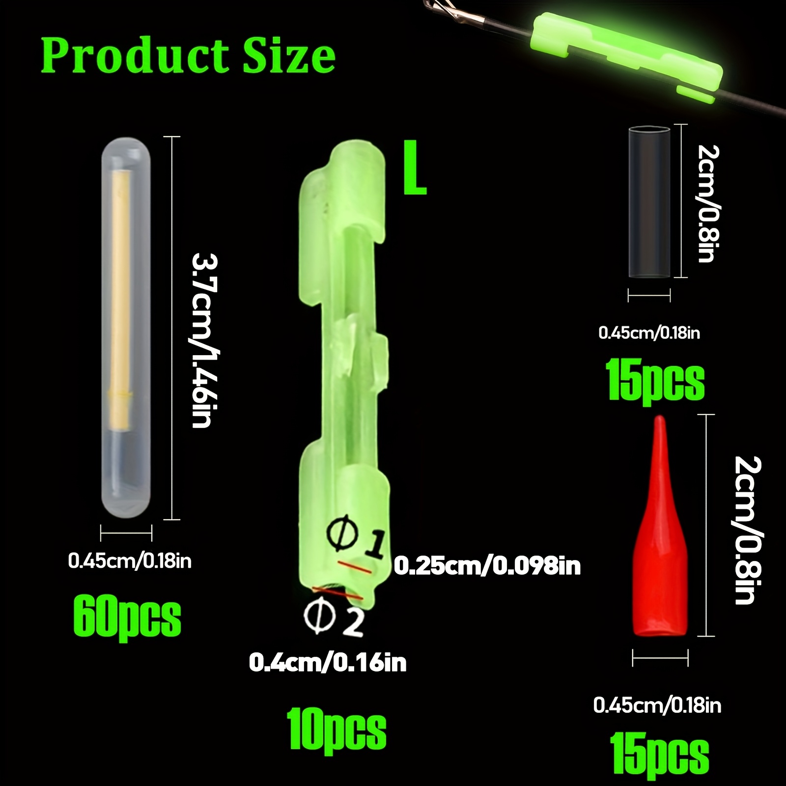 100PCS Fishing Glow Sticks Set - đánh giá và giá Fishing Bobber Float