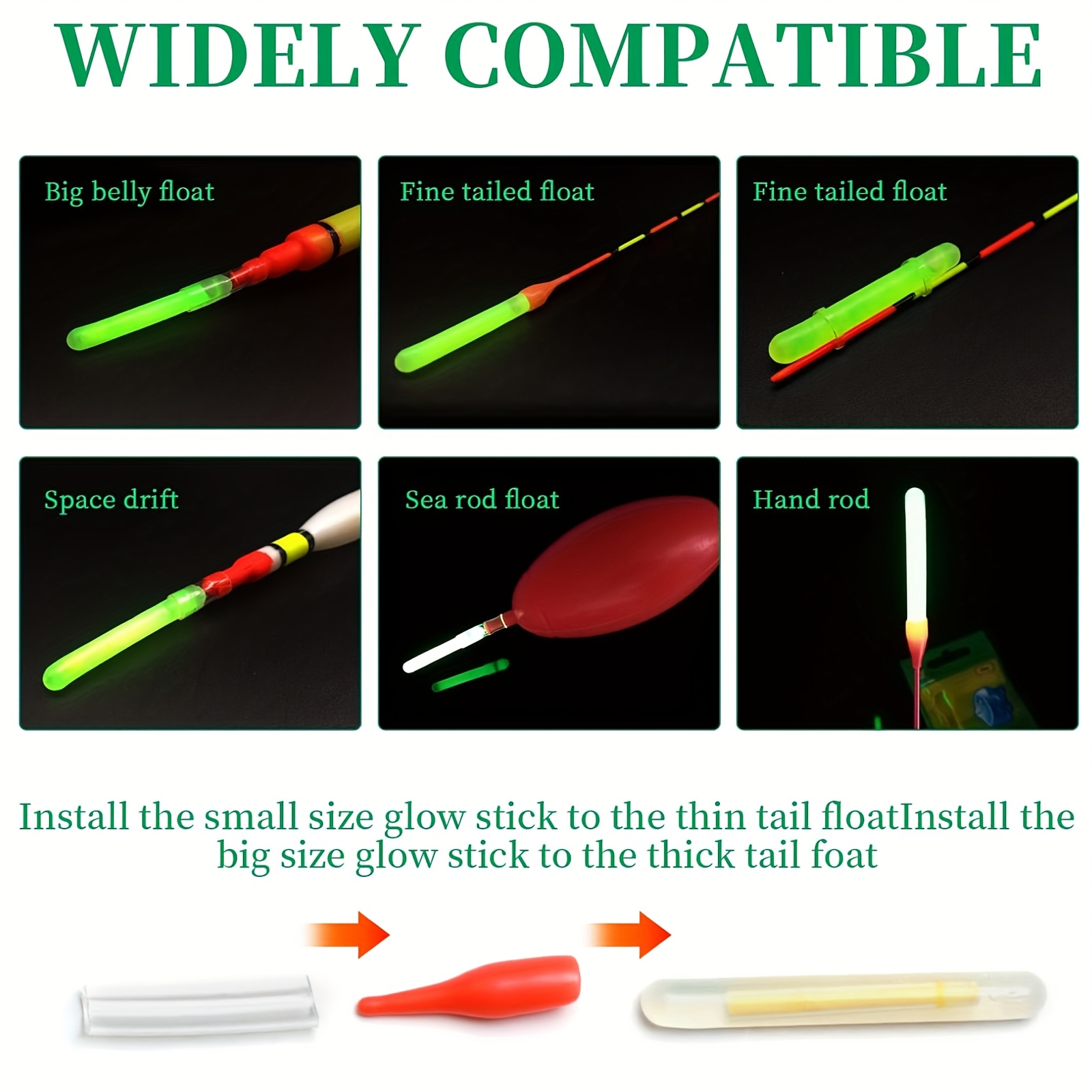 100PCS Fishing Glow Sticks Set - đánh giá và giá Fishing Bobber Float